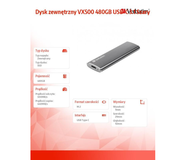Verbatim VX500 480GB - 657780 - zdjęcie 5